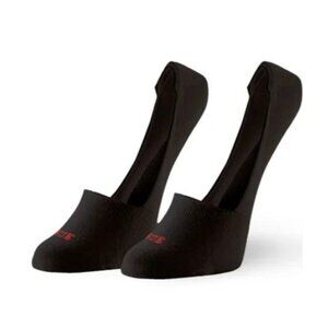 Hue Womens One Size Fits Most Supersoft Sneaker Liner Socks 4 Pack in Black 1545